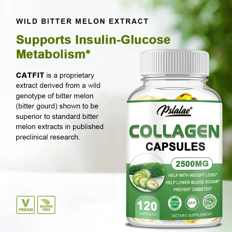 Collagen Capsules - Contains Bitter Melon Extract To Promote Weight Management and Reduce Body Anxiety