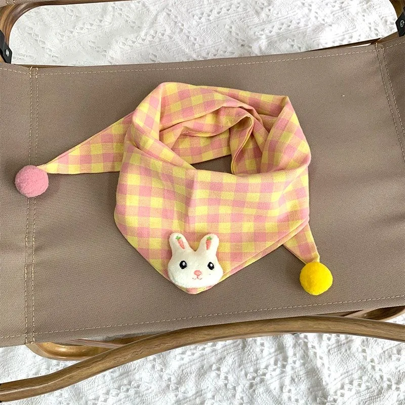 Male and female baby cute cartoon triangle scarf autumn and winter new little girl hundred with the scarf girls outing windproof
