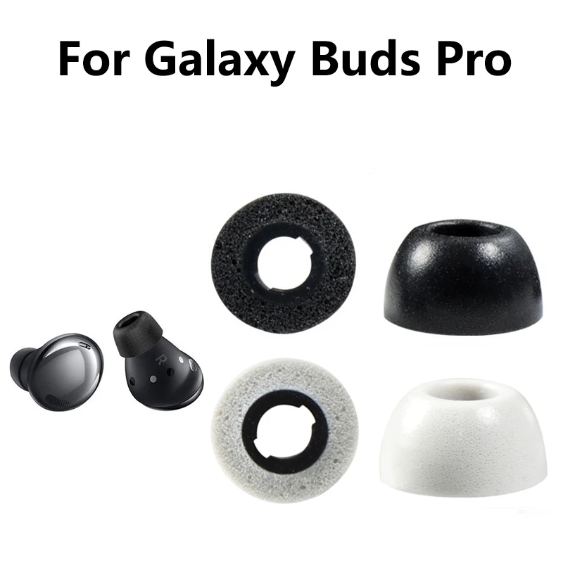 หน่วยความจําโฟมสําหรับ Samsung Galaxy Buds Pro หูฟัง Ear Pads กรณีฟองน้ําหูฟังชนิดใส่ในหูหูฟังหูฟังเคล็ดลับ eartips 2 ชิ้น/คู่