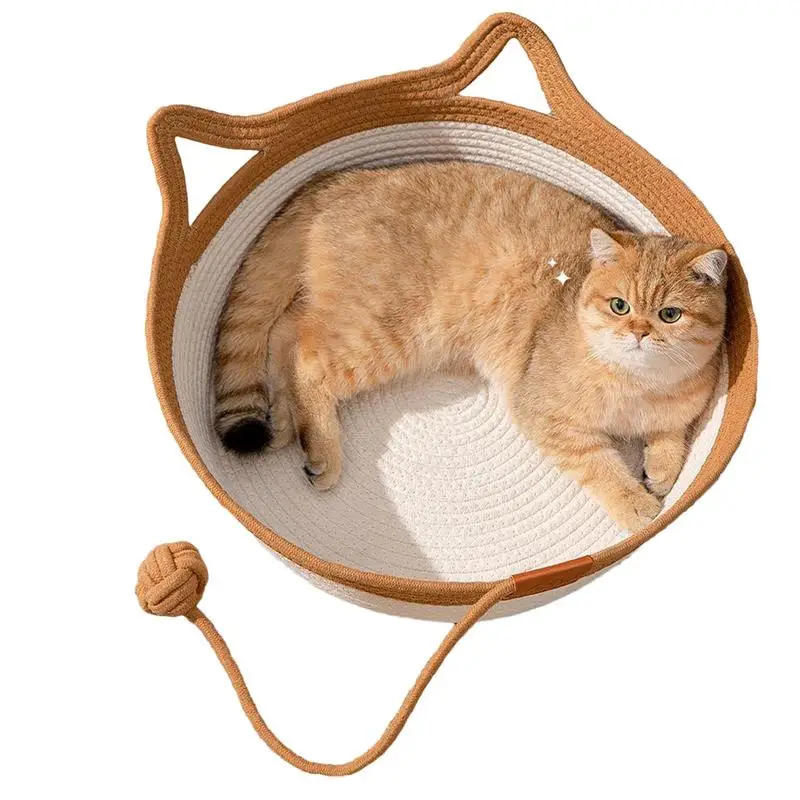 Desk Nest Cat Bed pet Hammock Foldable Sleeping Nest Basket Handmade Natural Cradle Scratcher dogs bed for Kitten small pets