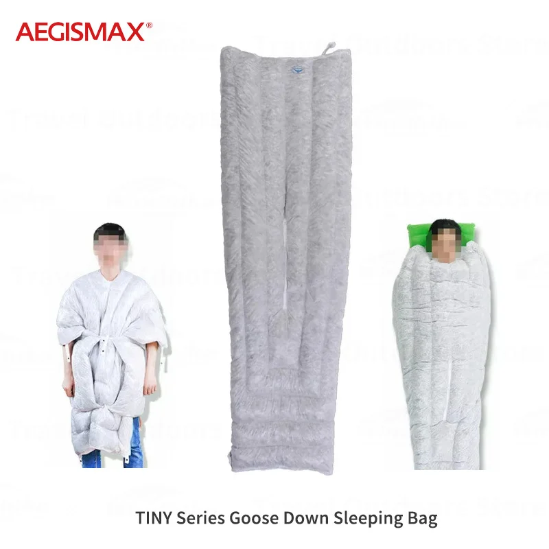 AEGISMAX TINY Camping Sleeping Bag 850FP Goose Down Mummy Survival Ultralight Portable Sleeping bag Winter Camping Accessories