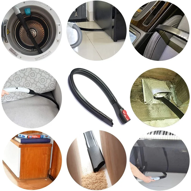 Flexible Crevice Tool and Vacuum Attachments for Dyson V7 V8 V10 V11 V15 Perfect for Dryer Vent, Household Cleaning Kit