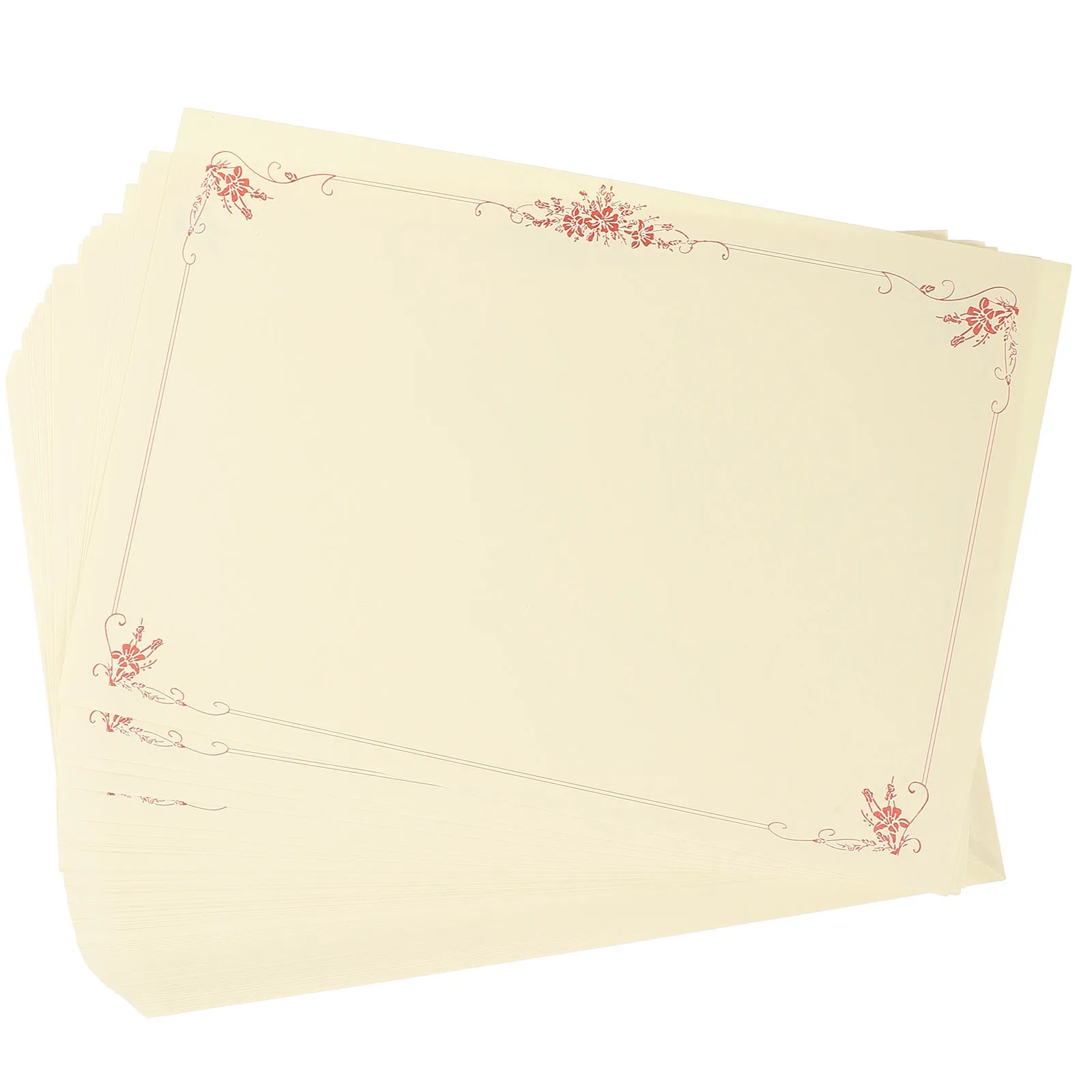 

100pcs Inner Page Blank Certificate Papers Blank Certificates for Students Graduation Fold Paper Award Diploma Printing