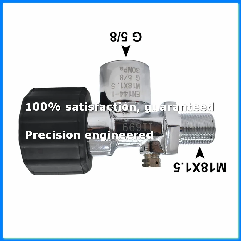 

4500Psi 300Bar Diving Tank Cylinder Valve Filling Station Stainless Steel G5/8 Air Tanks Refill Adapter M18x1.5-ABYS