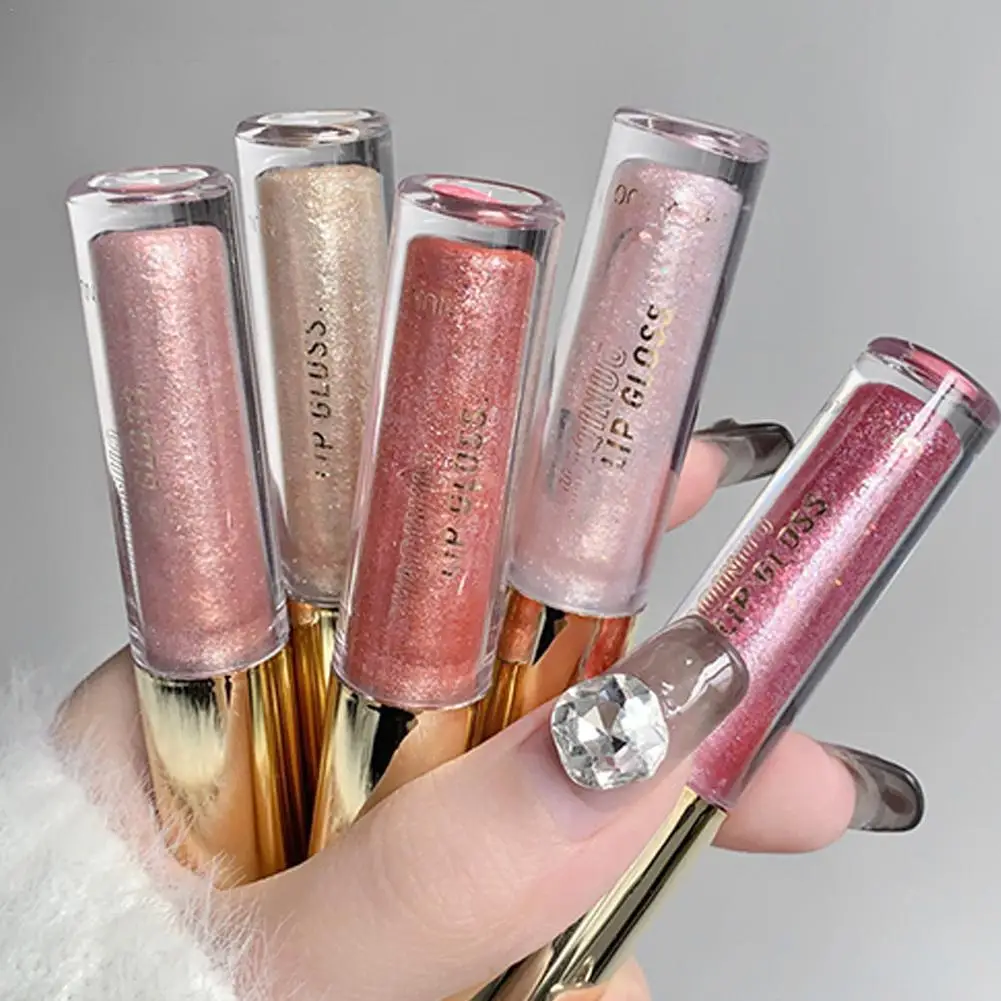 

Glitter Liquid Lipstick Shimmer Clear Mirror Lip Gloss Plumping Oil Moisture Shine Lip Tint Sparkling Diamond Lip Oil