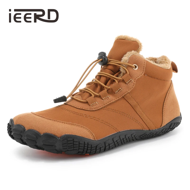 

Wide Toe Winter Ankle Snow Boots For Men and Women Non-Slip Rubber Sole Plush Lined Hiking Shoes Outdoor Unisex Sneakers