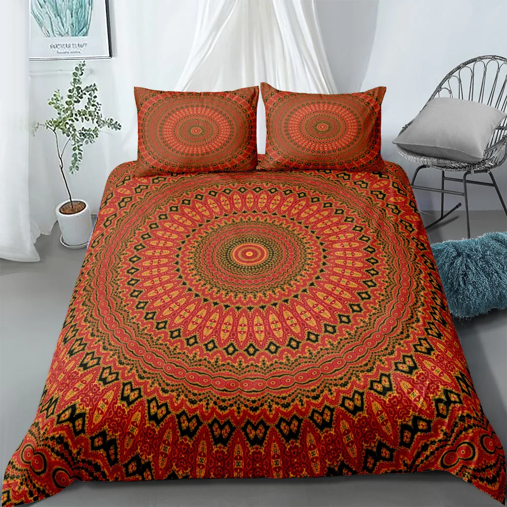 

Bohemian Mandala Art Duvet Cover Set King Queen Double Twin Single Bed Linen Set