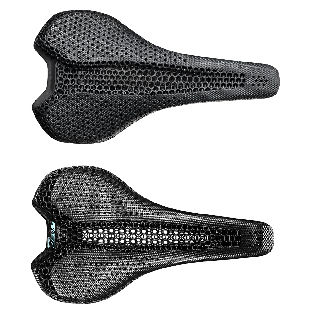 AliExpress RYET 3D Printed Bike Saddle 190g/210g Ultralight Full Carbon Fiber Rails 7x9mm Hollow Relief Road MTB Cycling Seat Bicycle Parts