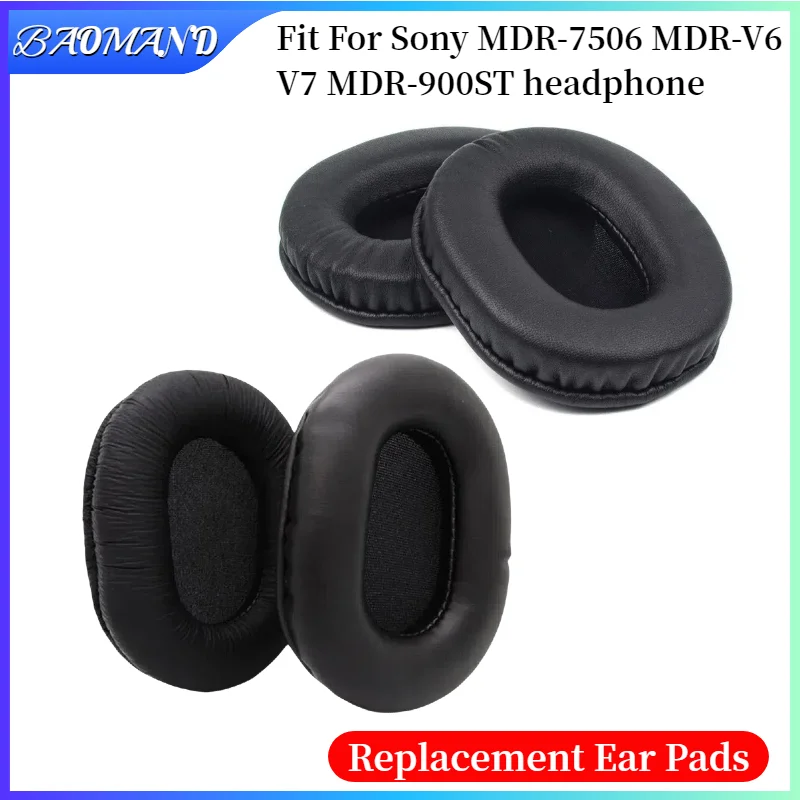 

Replacement Foam Ear Pads for Sony MDR-7506 MDR-V6 V7 MDR-900ST Headphones Mesh Protein Leather Earpad Earpads