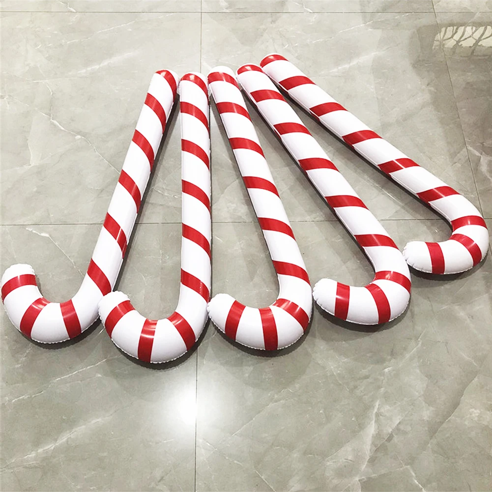Ballons gonflables en bâton de canne à bonbons de noël, 90cm, 1 à 40 pièces, décor d'extérieur pour fournitures de décoration de noël 2023