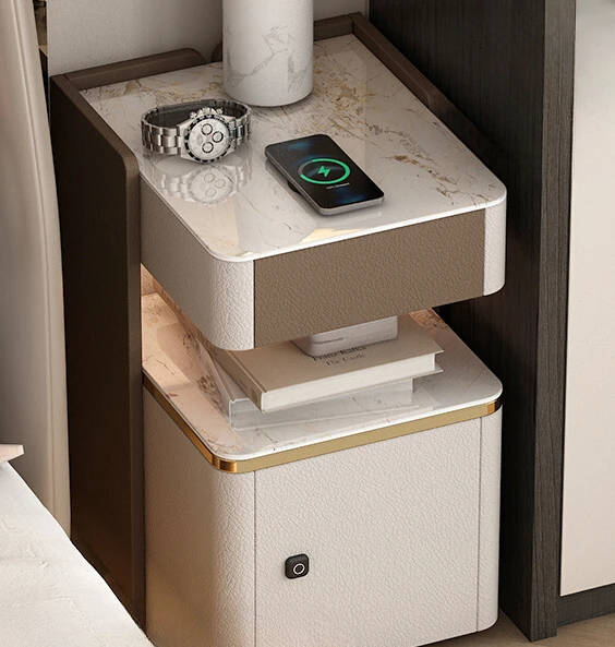 Intelligent bedside table safe integrated household anti-theft multifunctional wireless charging fingerprint lock