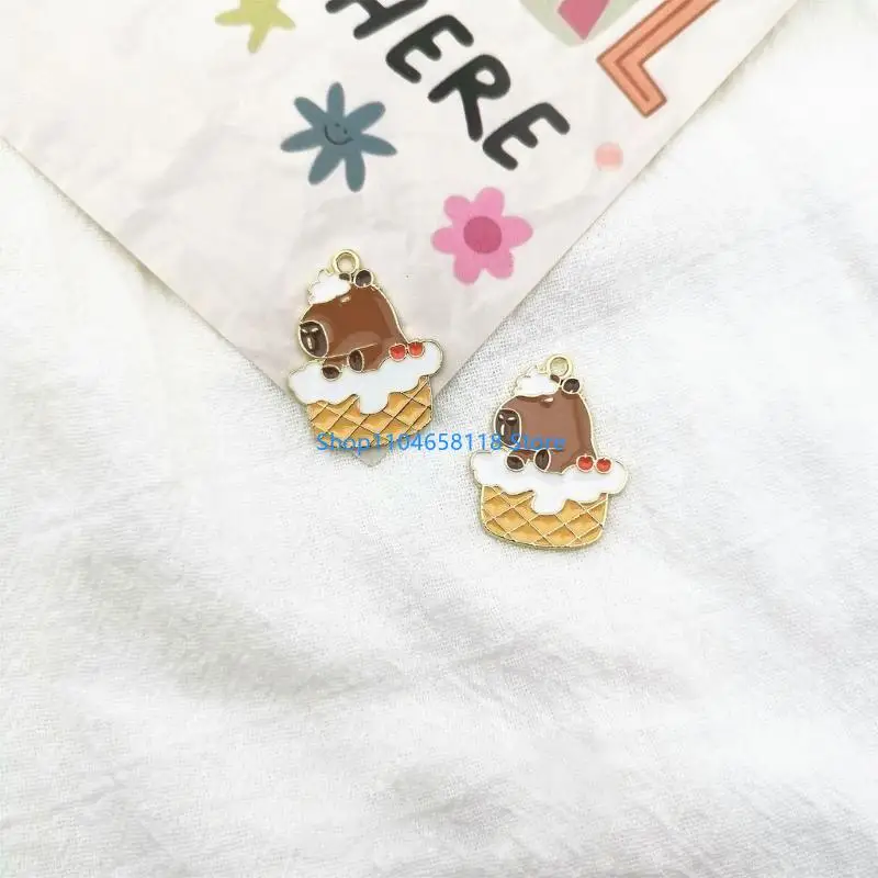 Charm Elegant Lovely Capybaras Costume Keyring Sturdy Alloy Holder Accessory for Fashionable Women Enthusiasts
