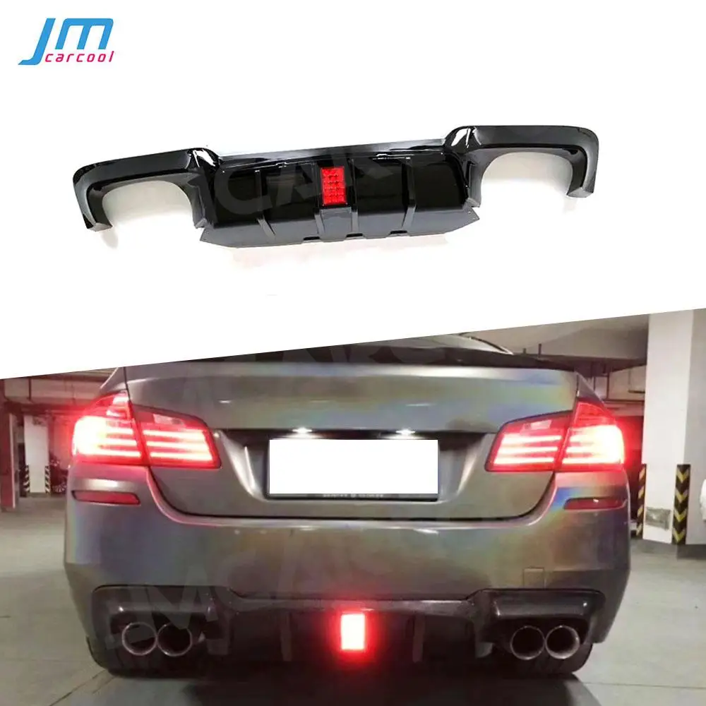 

ABS Carbon Look Material Rear Bumper Lip Diffuser Gloss Black Extension Covers For BMW 5 Series F10 M5 2011-2016 Car Accessorise