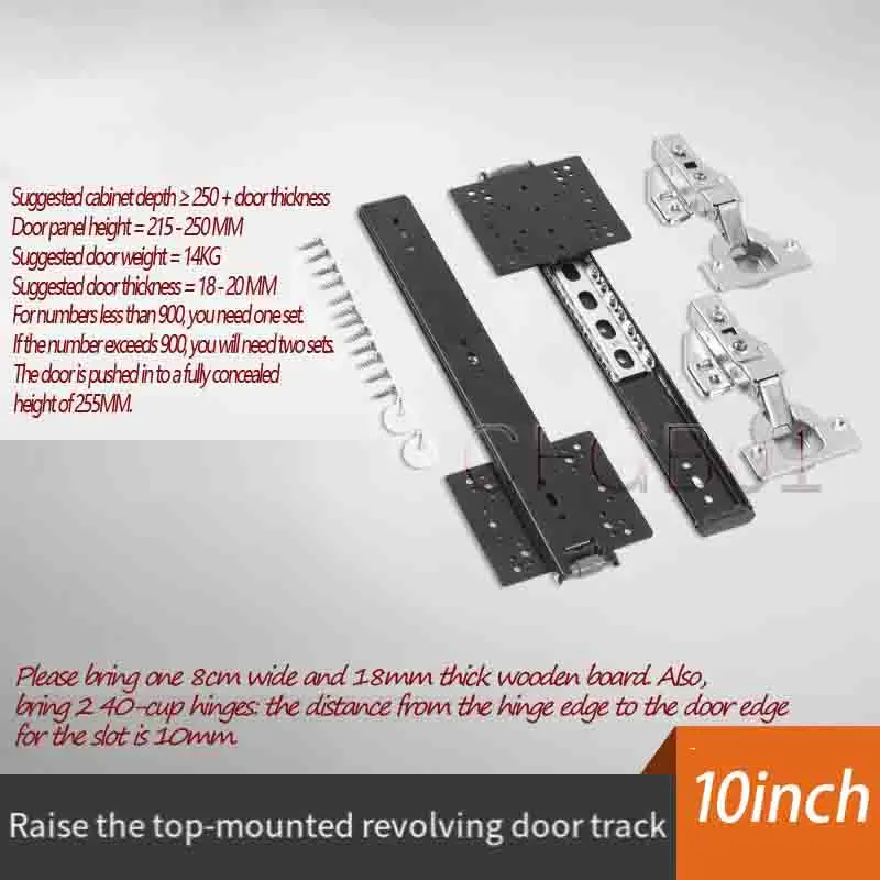 10/12/14/16inch-20inch 3-fold Drawer Slide Heavy Duty Black Stainless Steel Damped Ball Bearing Roller Rail 1Pcs