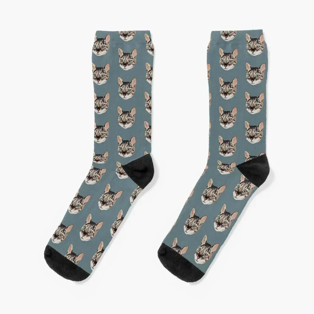 Cute Bengal Cat Socks Stockings man gift moving stockings Socks Man Women's