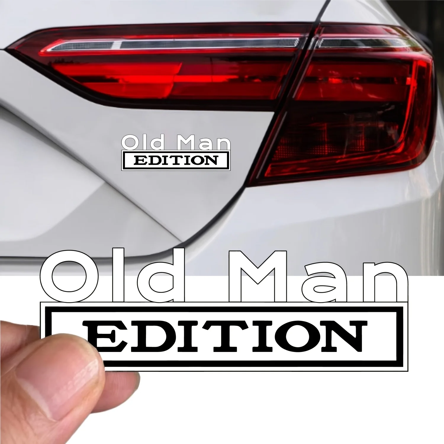 

2PCS/SET Humorous "Old Man EDITION" Car Sticker Waterproof Vinyl Decal for Auto Body & Tail Decor
