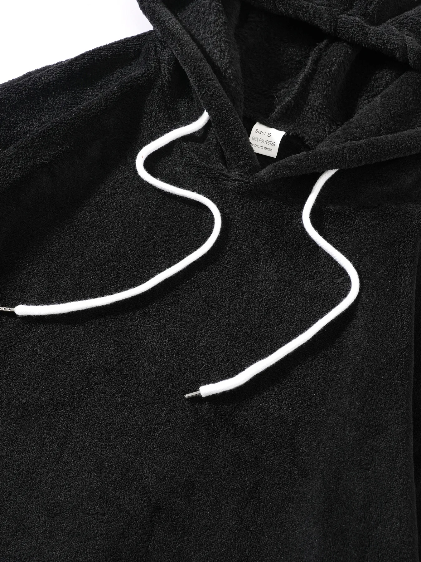 Herren Weiches Warmes Flanell Zweiteiler Set Übergroßer Kapuzenpullover mit Kordelzug Lose Hose Lässige Hauskleidung Herbst Winter Tägliche Kleidung – Detail 5