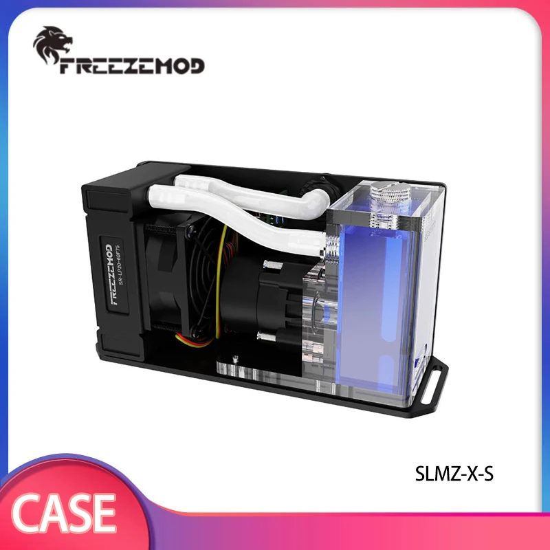 FREEZEMOD 7.2W Pump /27mm Thickness Radiator and Water Tank Integrated Cooler 2.8 Meters Flow 420L/H 60mm Fan 12-24V / SLMZ-X-S