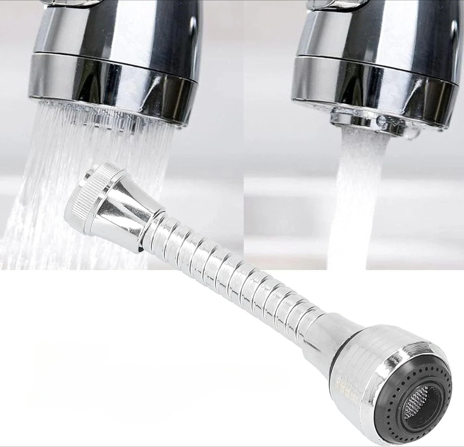 

Kitchen Faucet Sprinkler Water-saving Device Lengthening Rotating Splash Proof Sprinkler Spray Extender Bubbler kitchen tap head