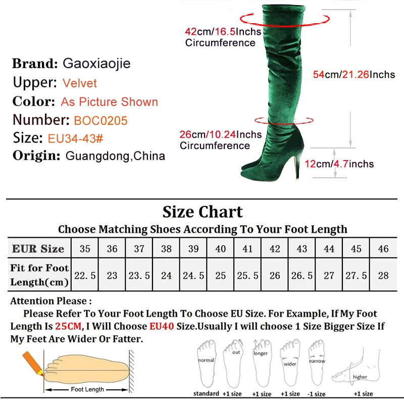 Velvet Long Boots For Women 2024 New Spring Autumn Over Knee Shoes Lady Pointed Toe Stiletto Heels Plus Size Elastic Thigh Boots