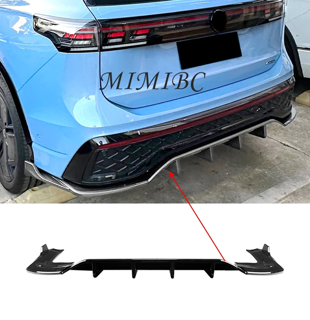 

For Volkswagen Tiguan MK3 Rline 2024+ car rear bumper lip diffuser spoiler splitter tail lip rear lip modification accessories
