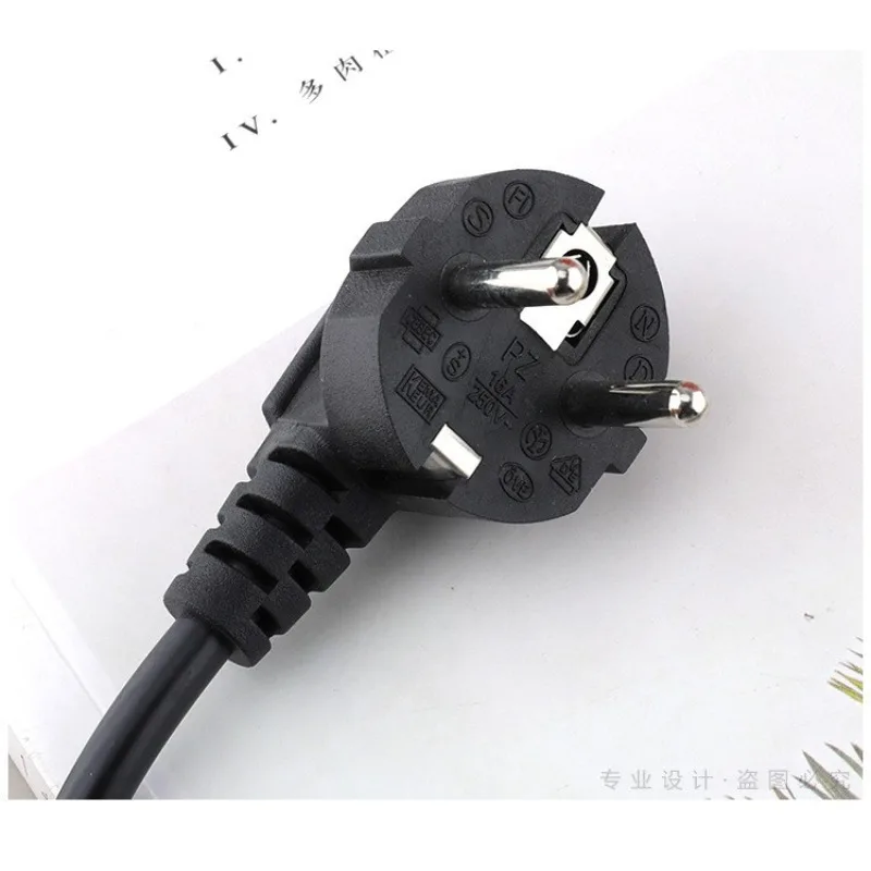 1.5 Meters 5 Feet EU Two‑pin Round Plug IEC C13 Kettle Power Cord AC Connection Cable for PC Computer Monitor Case Hardware