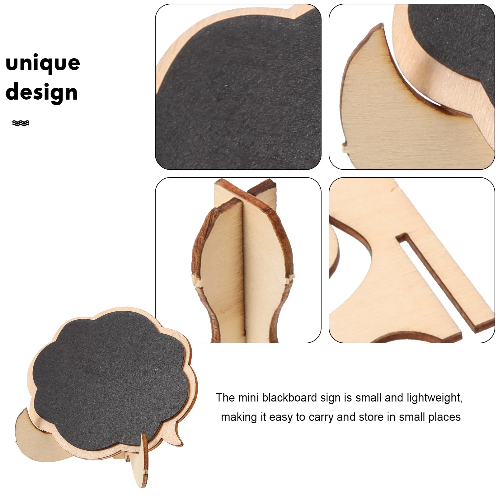 20pcs Mini Drawing Board Blackboard Chalk Labels Compact Mini Chalk Board Small Tabletop Signs Shop Home Office