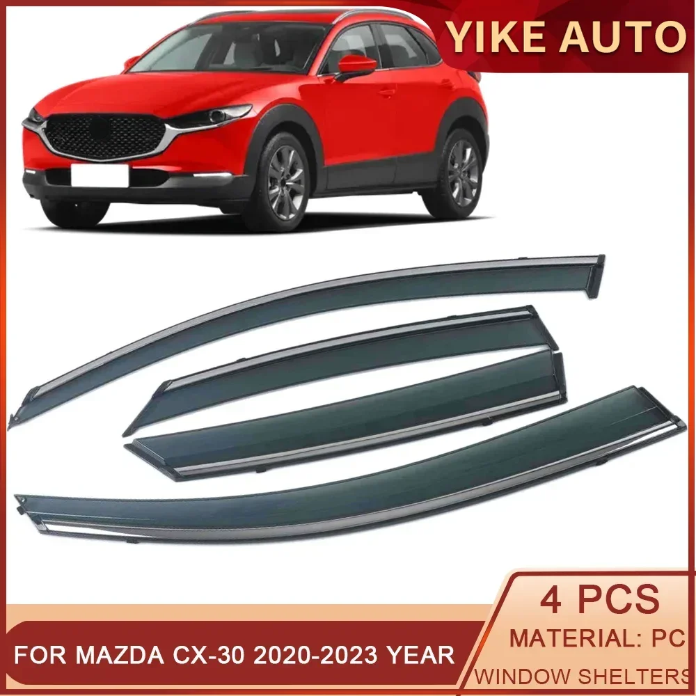 

For Mazda CX-30 2020-2024 Car Window Sun Rain Shade Visors Shield Shelter Protector Sticker Exterior Accessories