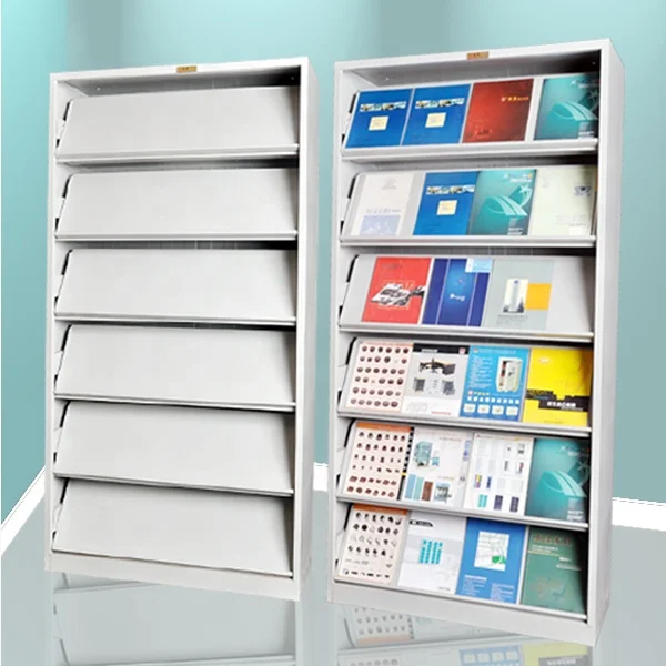 High Quality Metal Library Furniture Book Shelf Magazine Display Shelf Magazine Rack