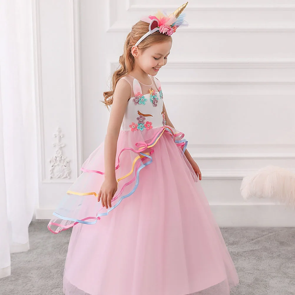 

4pcs Unicorn Headb Girls Hair Accessory Abs Cartoon Lightweight Comfortable Wear Kids Hair B Party Cosplay Performance Prop