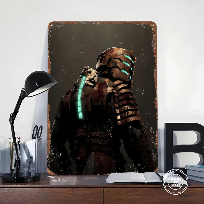 Dead Space Isaac Clarke Tin Plaque Poster Customized Wall Art Retro Vintage Metal Signs for Room Decoration Home Decor Items