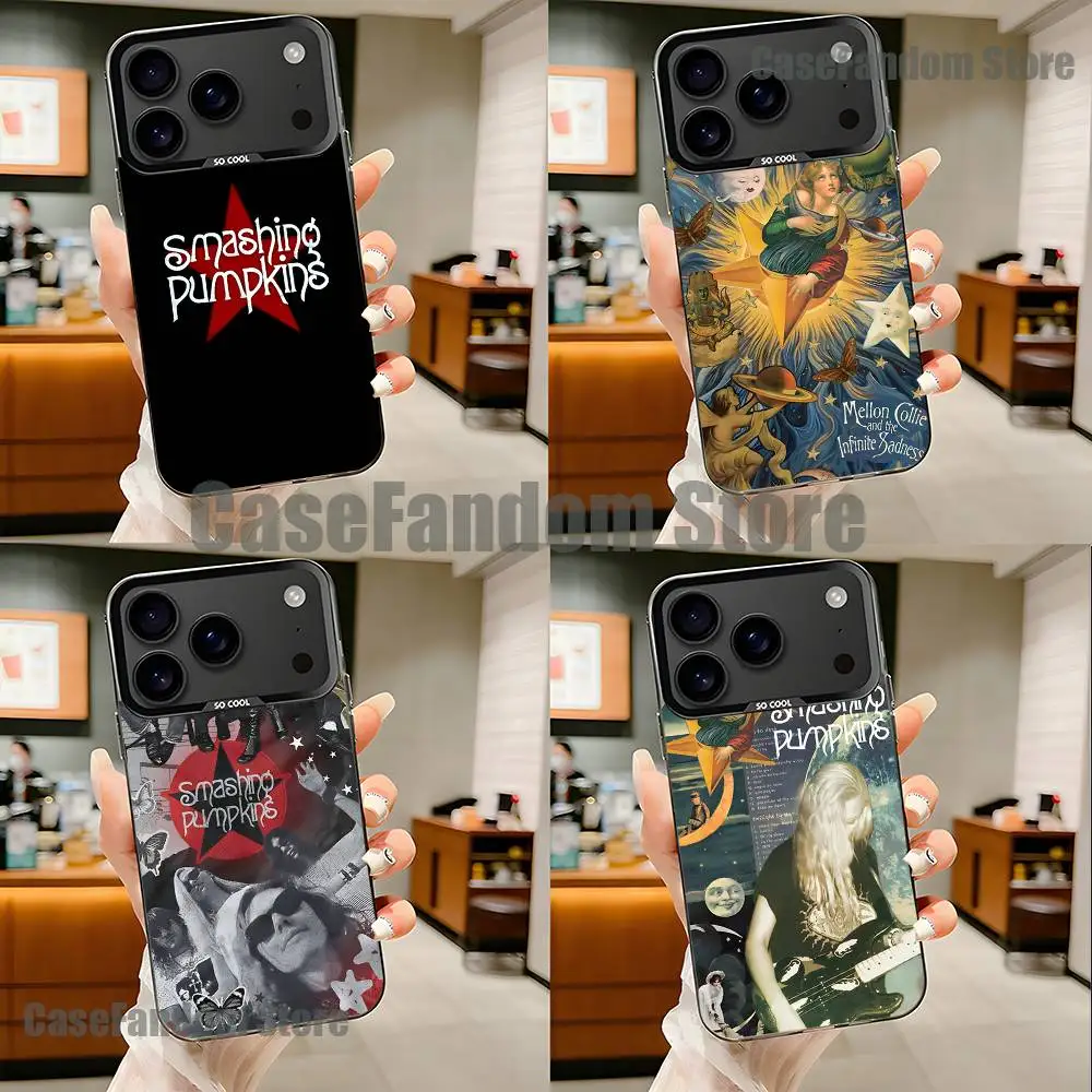 

Band The S-Smashing Pumpkins Phone Case For iPhone 17,16,15,14,13,12,11,Pro,Max,Plus,Black Matte Shockproof Cover