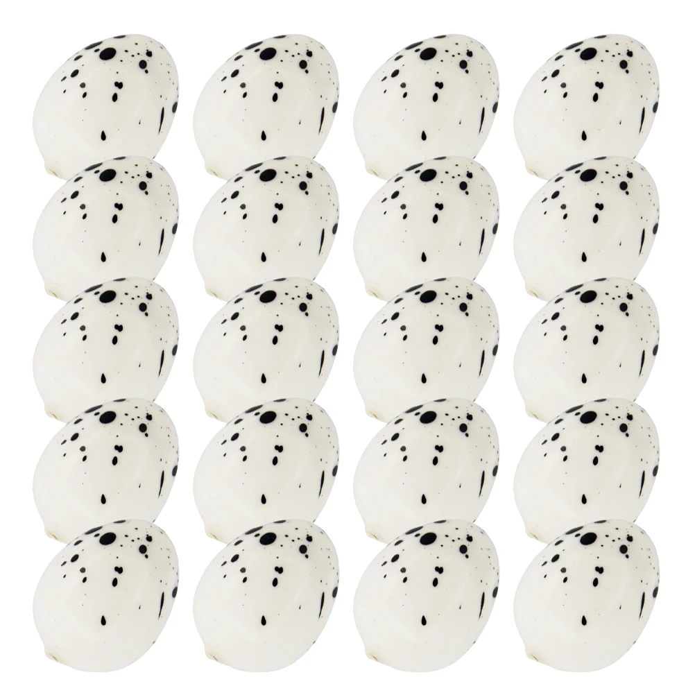 

60pcs Artificial Foam Bird Eggs High Realism Mini Craft Decor DIY Easter Party Garden Safe Material Faux Quail Nest Prop