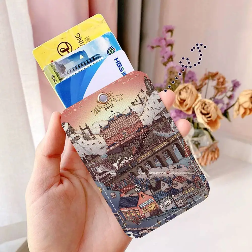 The Grand Budapest Hotel Keychain With Access Card Holder, Bus Pass & Meal Card ID Bank Card Protective Case For Security