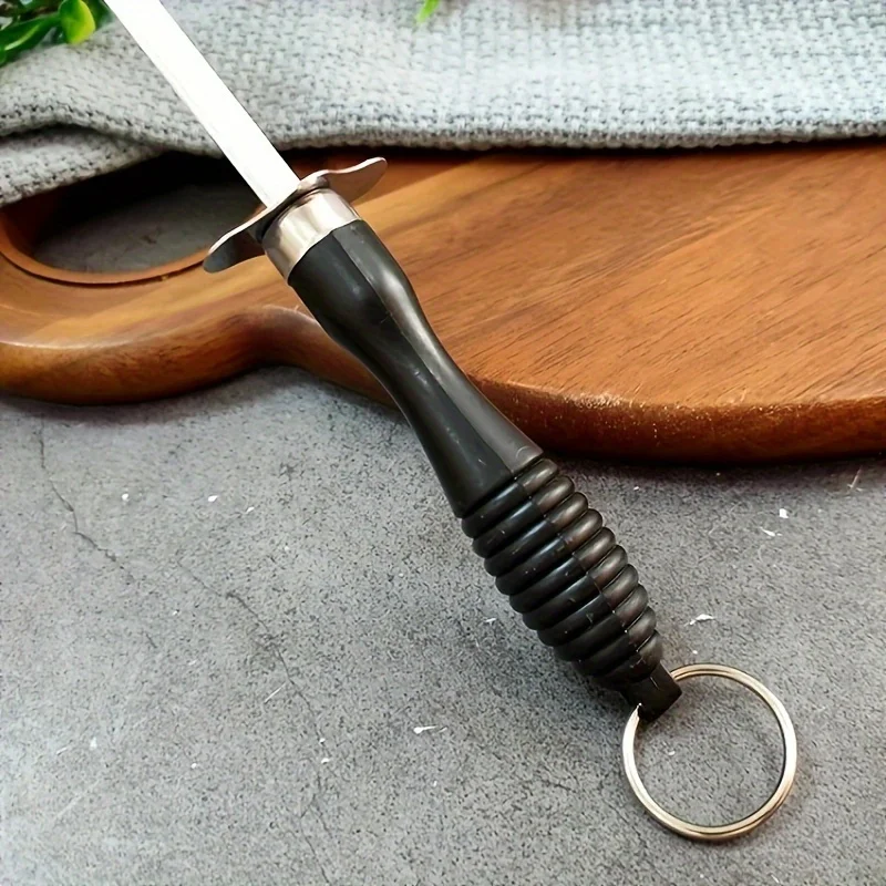 1PC Spitzer Stange Carbon Stahl Messer Langlebig Einfach zu verwenden mit Nicht-Slip Griff Schärfen Klinge Stange messer Küche Werkzeuge – Detail 4