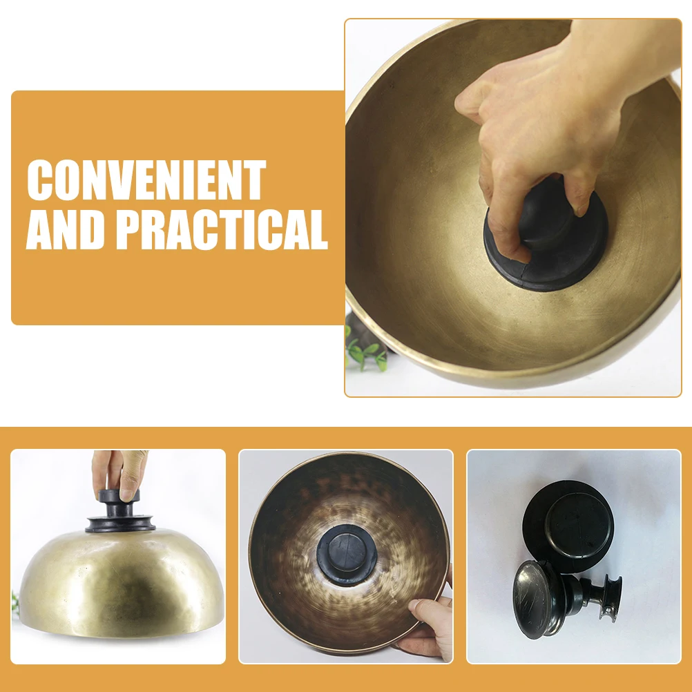 

2pcs Rubber Sound Lifting Tool Meditation Bowl Suction Handle Strong Sucker For Singing Bowls Singing Bowl Accessories Suction