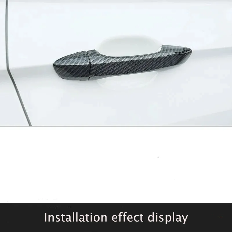 For VW Volkswagen Tiguan/R-Line 2018~2024 2019 2020 2021 Car Exterior Door Handle Cover Protect Stickers Decorative Accessories view 2