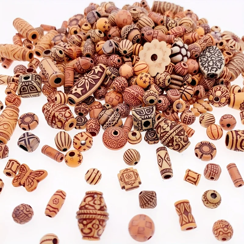100pcs/bag 7-30mm Mix Styles Acrylic Beads Set Jewelry Making Essentials, DIY Handmade Necklace and Bracelet Craft Supplies