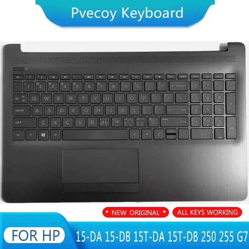 New For 15-DA 15-DB 15T-DA 15T-DB 250 255 G7 TPN-C135 TPN-136 Laptop Palmrest Case Keyboard US Version Upper Cover