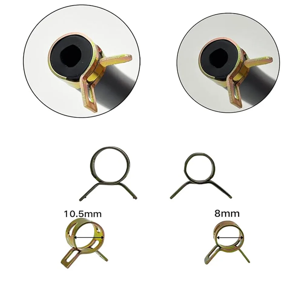 Inline Fuel Filter Pack 3 Units 6mm Size with 8 Clamps for Motorcycle Lawnmower and Small Engine Fuel Line Stability