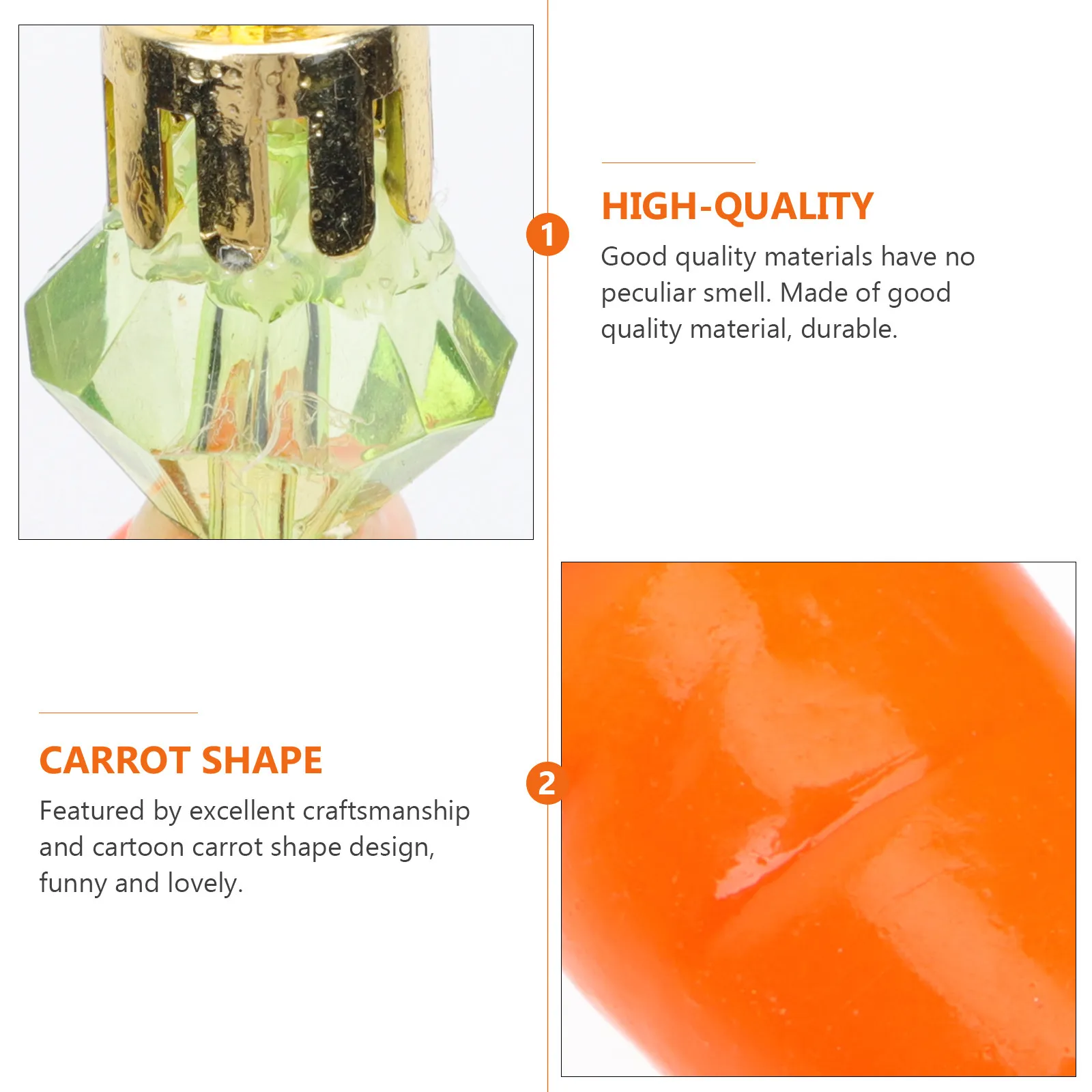 

24Pcs Easter Carrot Ornaments Plastic Craft Decorative Hanging Adornment for Party Home Garden Table Bookshelf Decoration