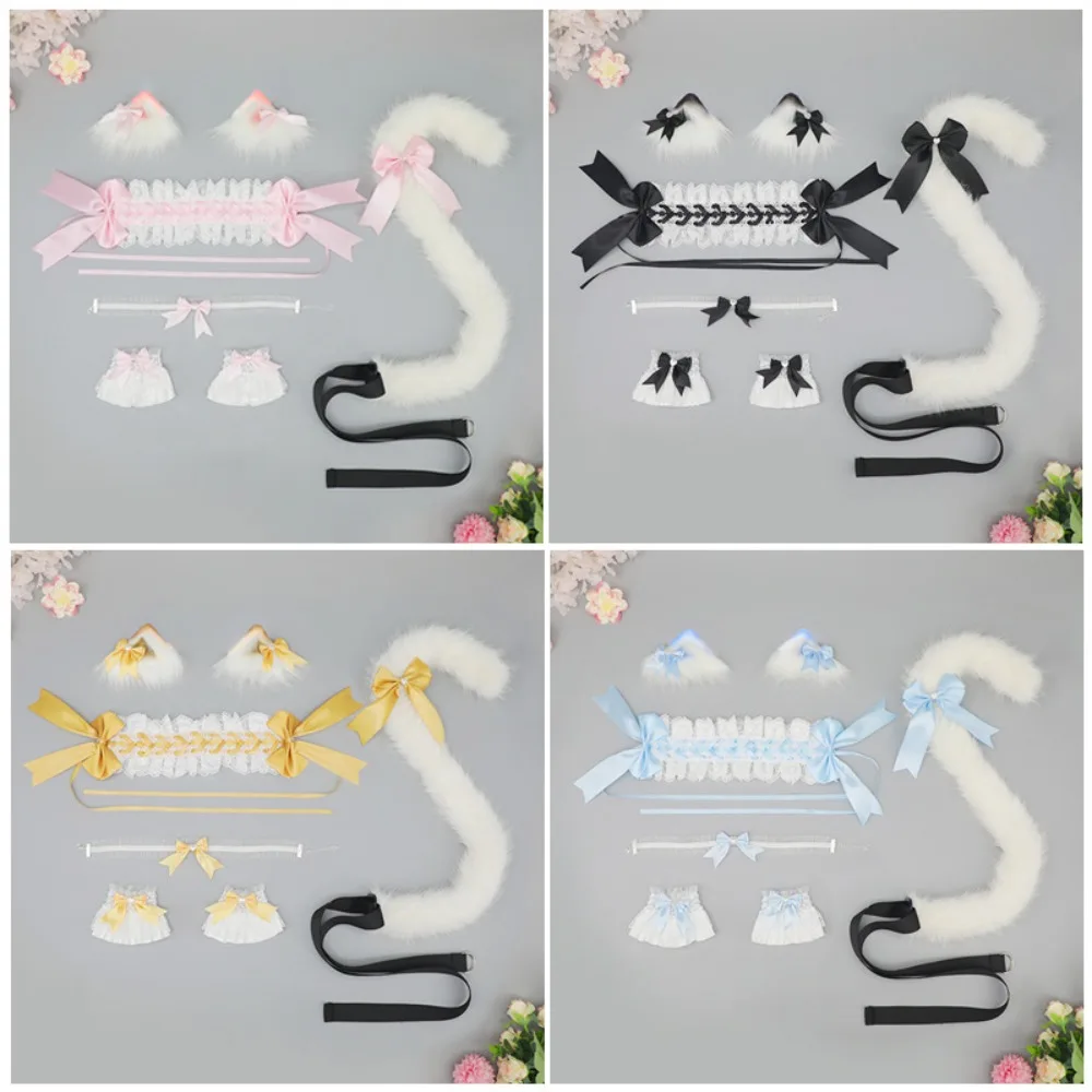 Cute Girl Hair Accessories Lolita Comic Show Multi-purpose Pair Clip Bow Headgear Cat Ear Hairpin Cat Ear Headband Decor