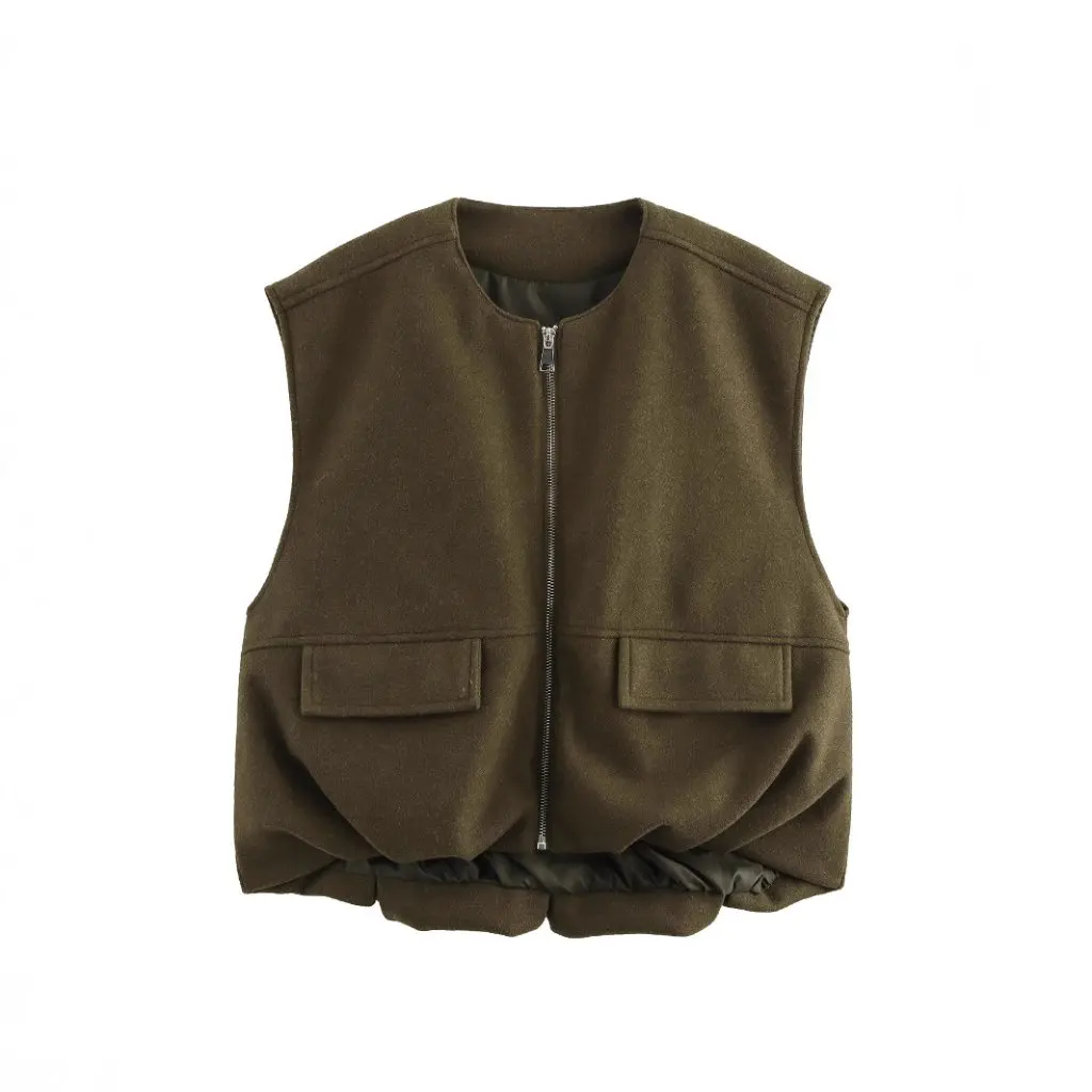 

Женская плиссированная свободная куртка без рукавов, жилет, весеннее платье в европейском и американском стиле