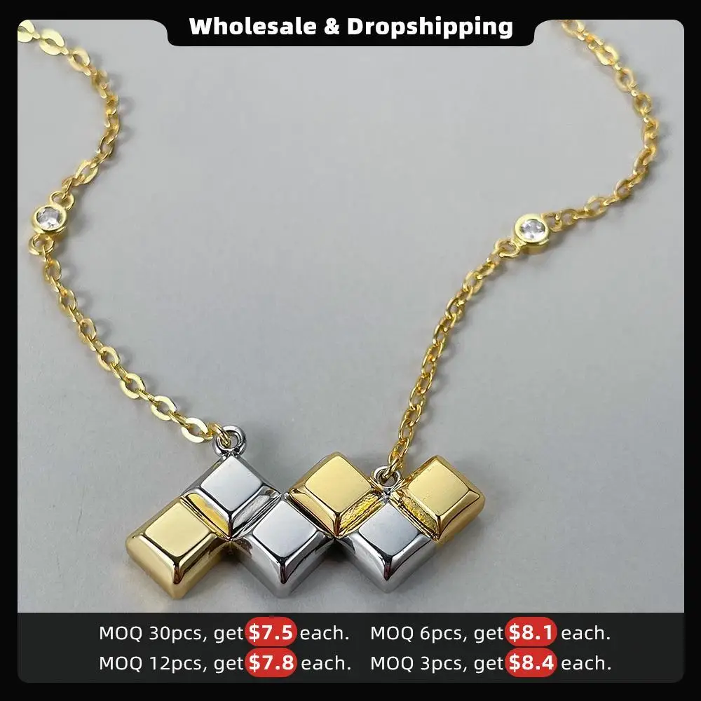 ENFASHION Chocolate Chains Pendants Necklace For Women's 18K Gold Plated Necklaces Collares Fashion Jewelry Party Daily P223312