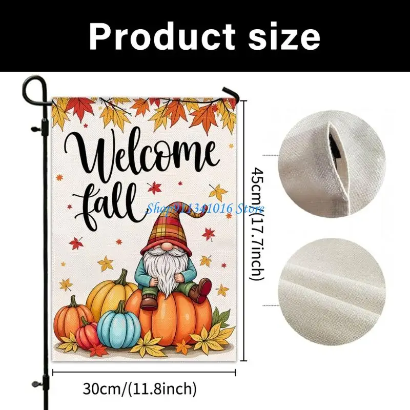  Weather proof Autumn Harvest Decorative Flag for Porch Lawn Seasonal Holiday Display