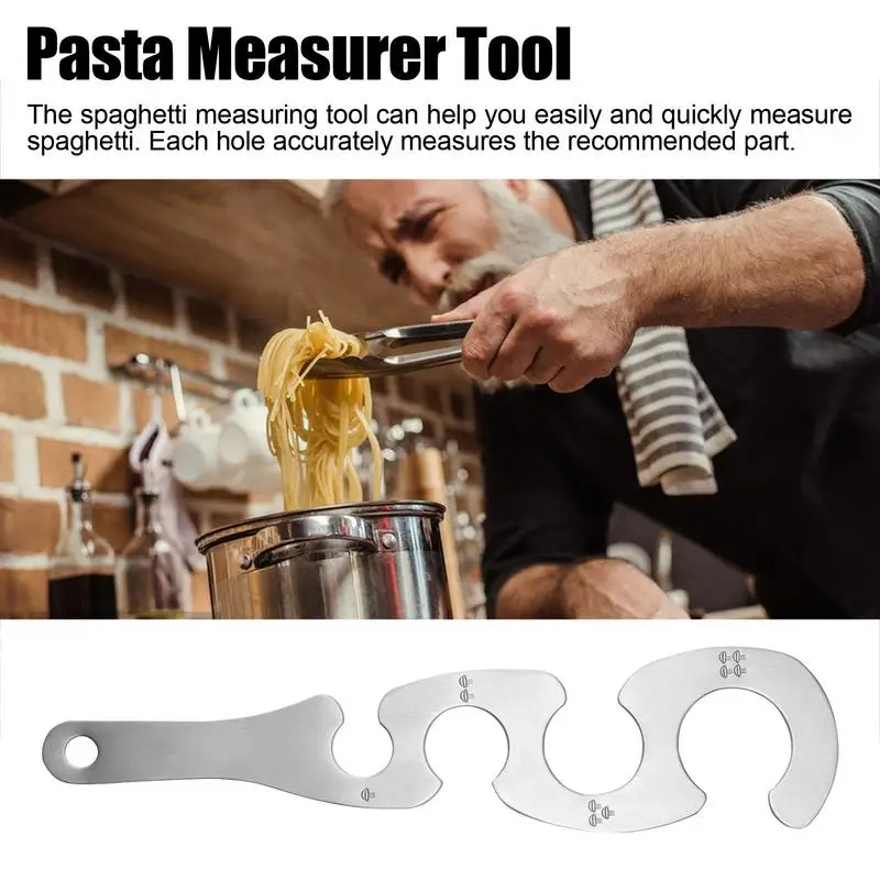 Pasta Measuring Tool Stainless Steel Spaghetti Measuring Tool Kitchen Gadgets Pasta Ruler Aid For Children Men Women And