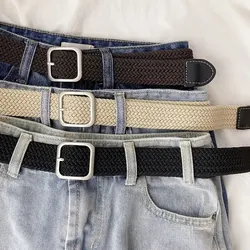 Women's Belt Casual Woven Elastic Belt Outdoor Sports Men's Belt Climbing Work Belt Jeans Suit Pants Men's And Women's Universal