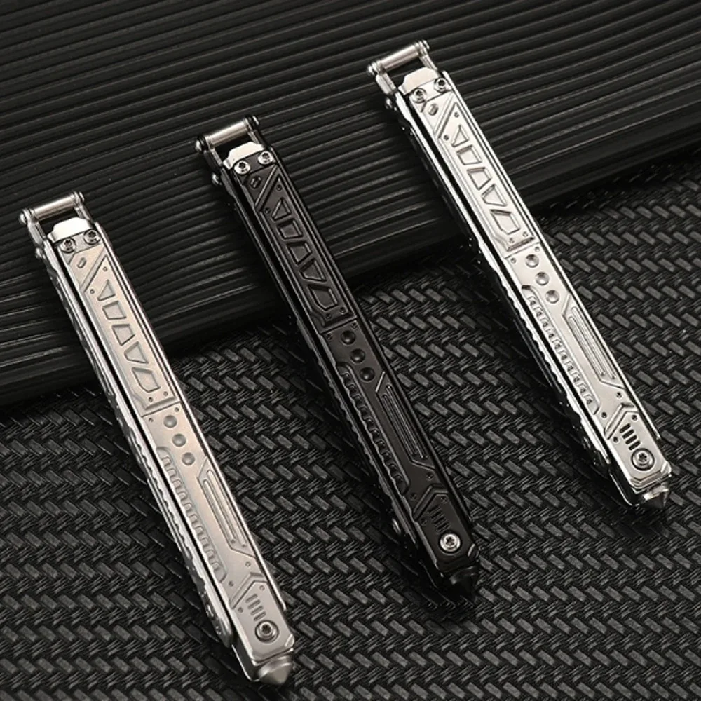 

Stainless Steel Outdoor Folding Knife, High Hardness Camping Tool with Rotating Design, Portable Pocket Knife for Daily Use