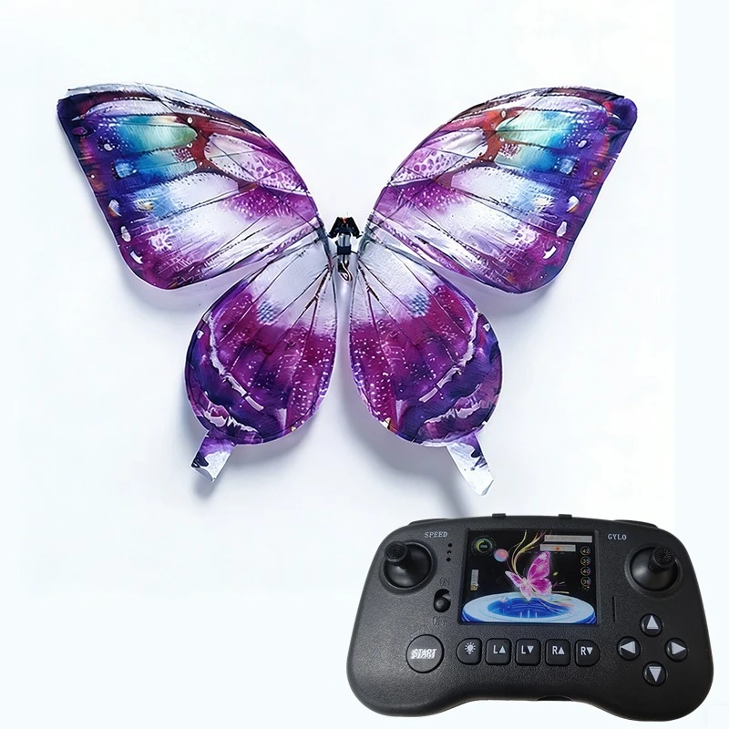 New bionic flapping wing remote control butterfly with LED light, suitable for wedding party simulation flying butterfly