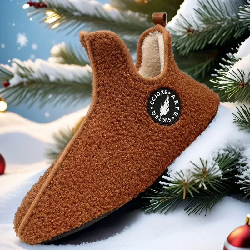 Shoes Men Cotton Slippers Couples Slippers Men's Boots Sports Soft Plush Warm Women's Shoes Thin Bottom Uni Home Cotton Shoes